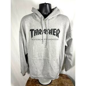 Thrasher Skateboard Magazine Gray Hoodie Size L